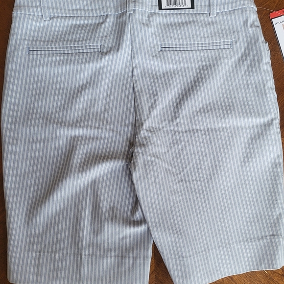 Hilary Radley Women's Blue Striped Bermuda Shorts. NWT, Size M - Picture 3 of 11